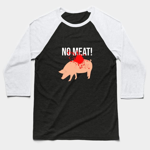 No meat fan art Baseball T-Shirt by cypryanus